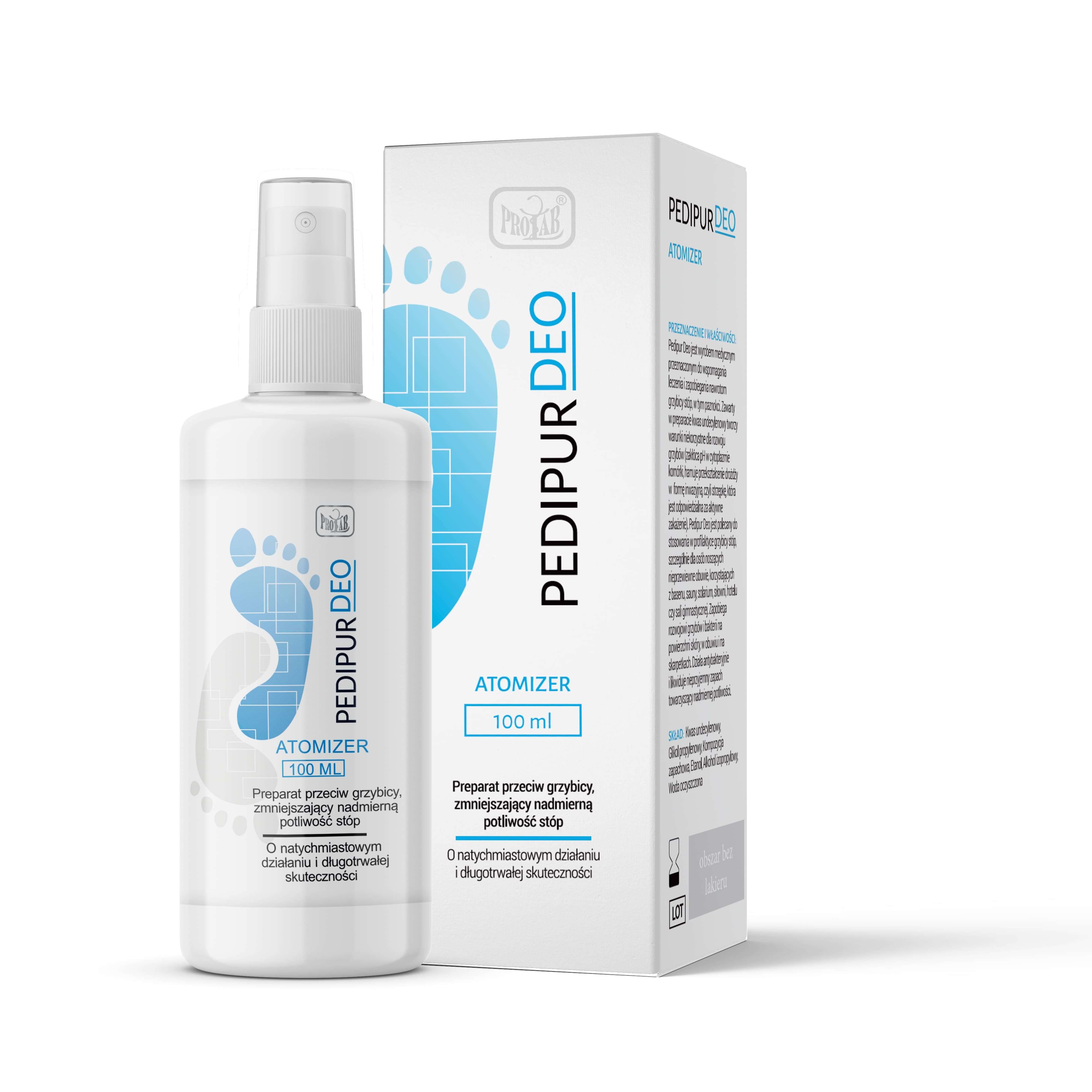 PEDIPUR DEO, preparat z atomizerem przeciw grzybicy, 100 ml