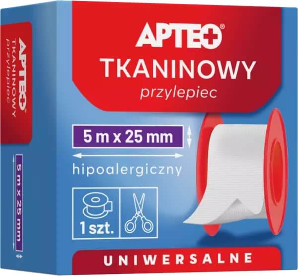 Plaster tkaninowy APTEO 5 m x 25 mm, 1 szt.