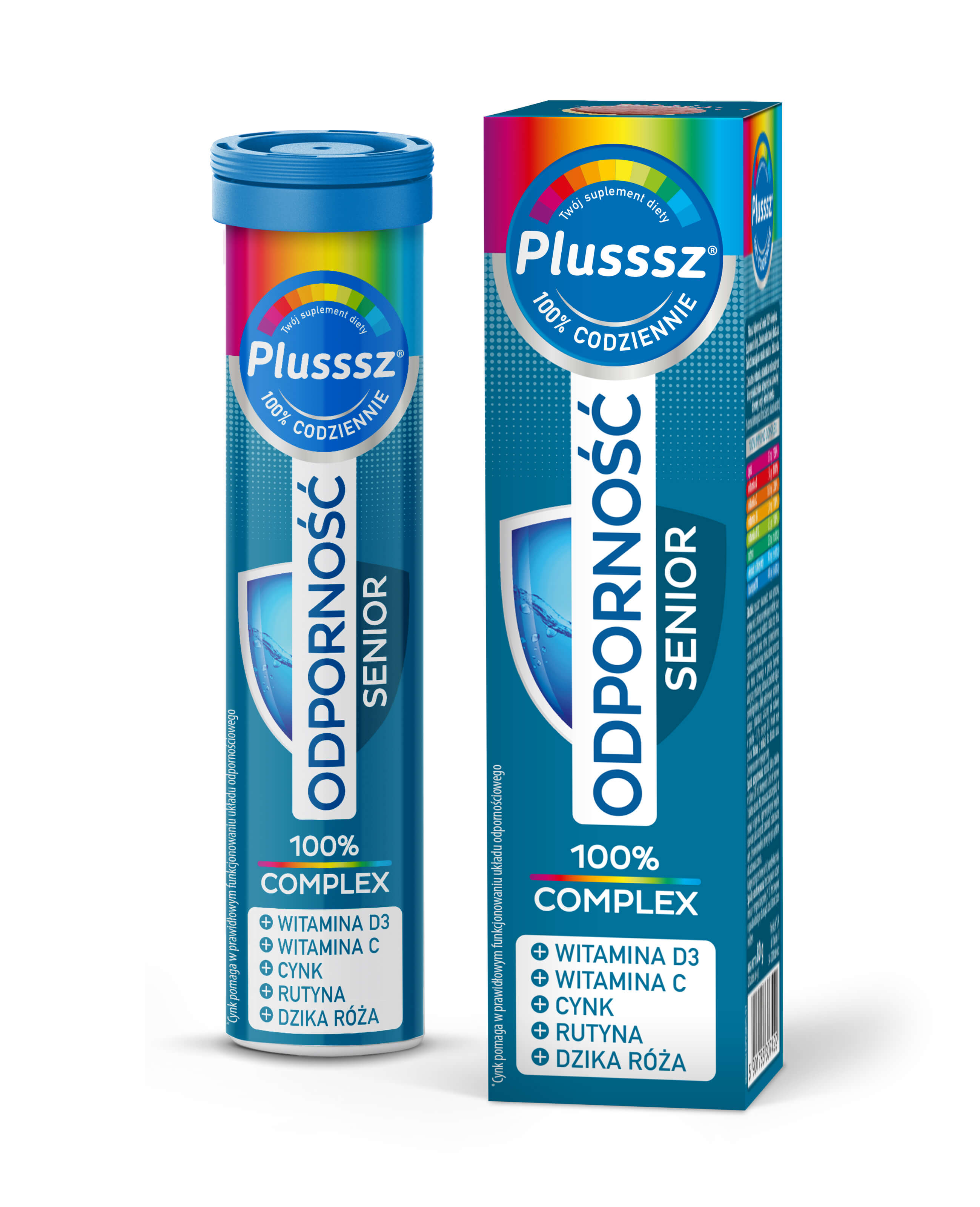 Plusssz Odporność Senior, tabletki musujące z witaminami dla osób starszych, 20 szt.