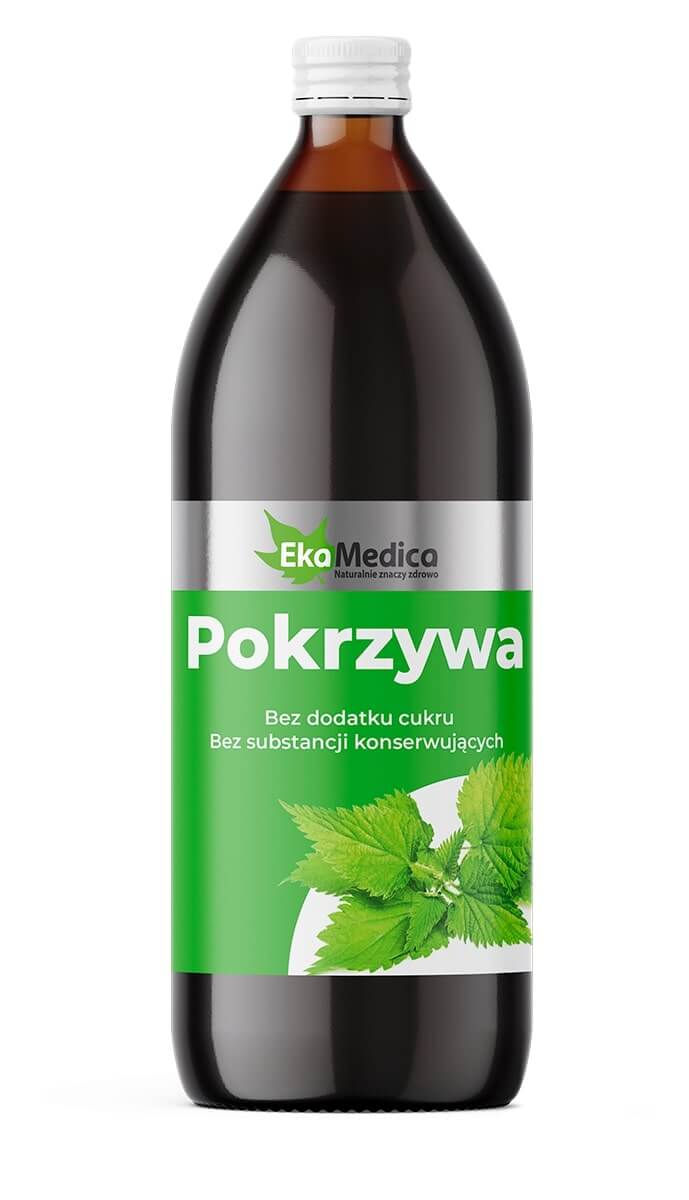 EkaMedica Pokrzywa płyn bez dodatku cukru i substancji konserwujących, 1000 ml