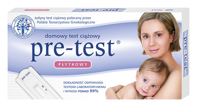 Test ciążowy PRE-TEST płytkowy, 1 szt.