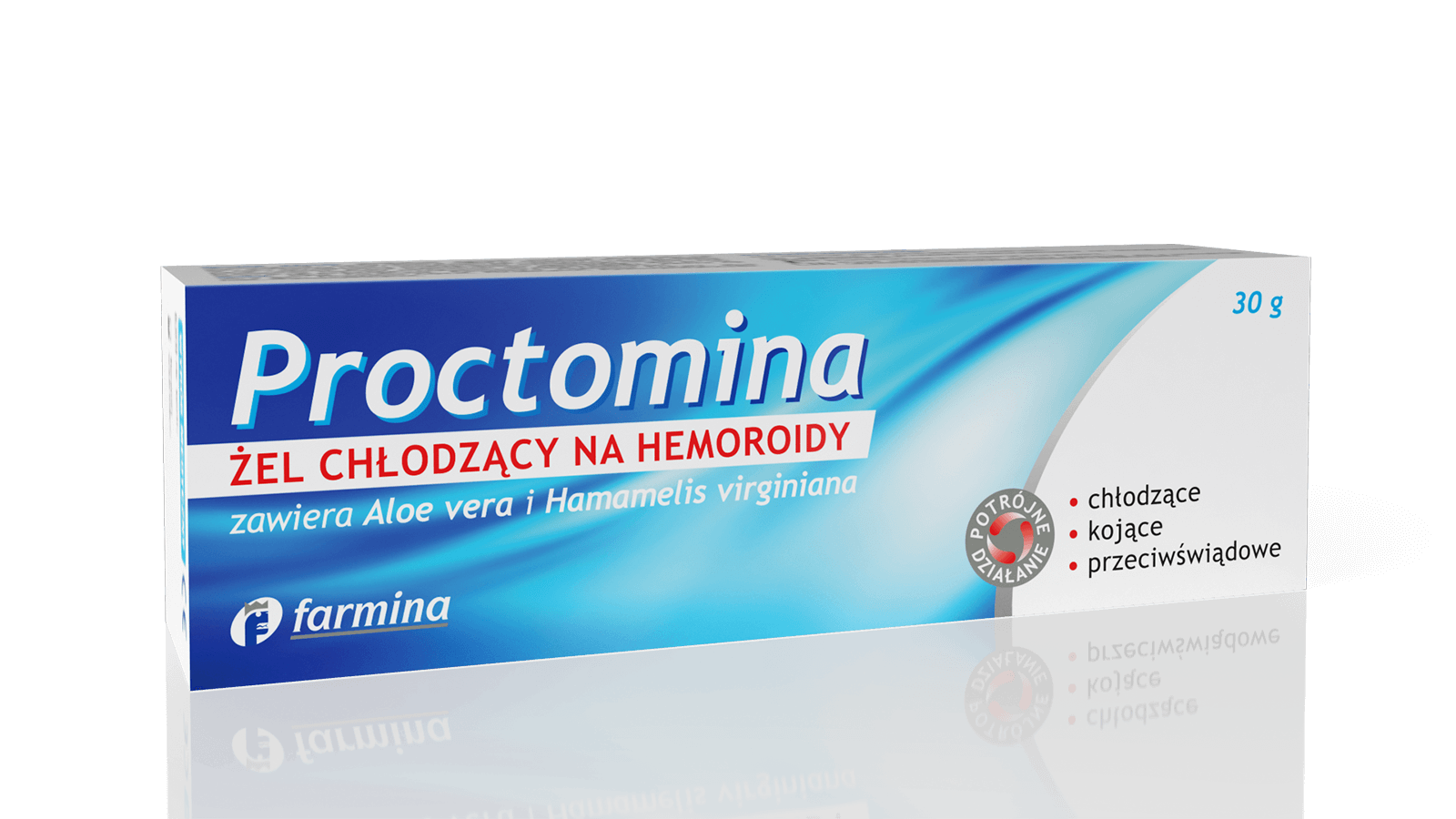 Proctomina,  żel chłodzący na hemoroidy, 30 g
