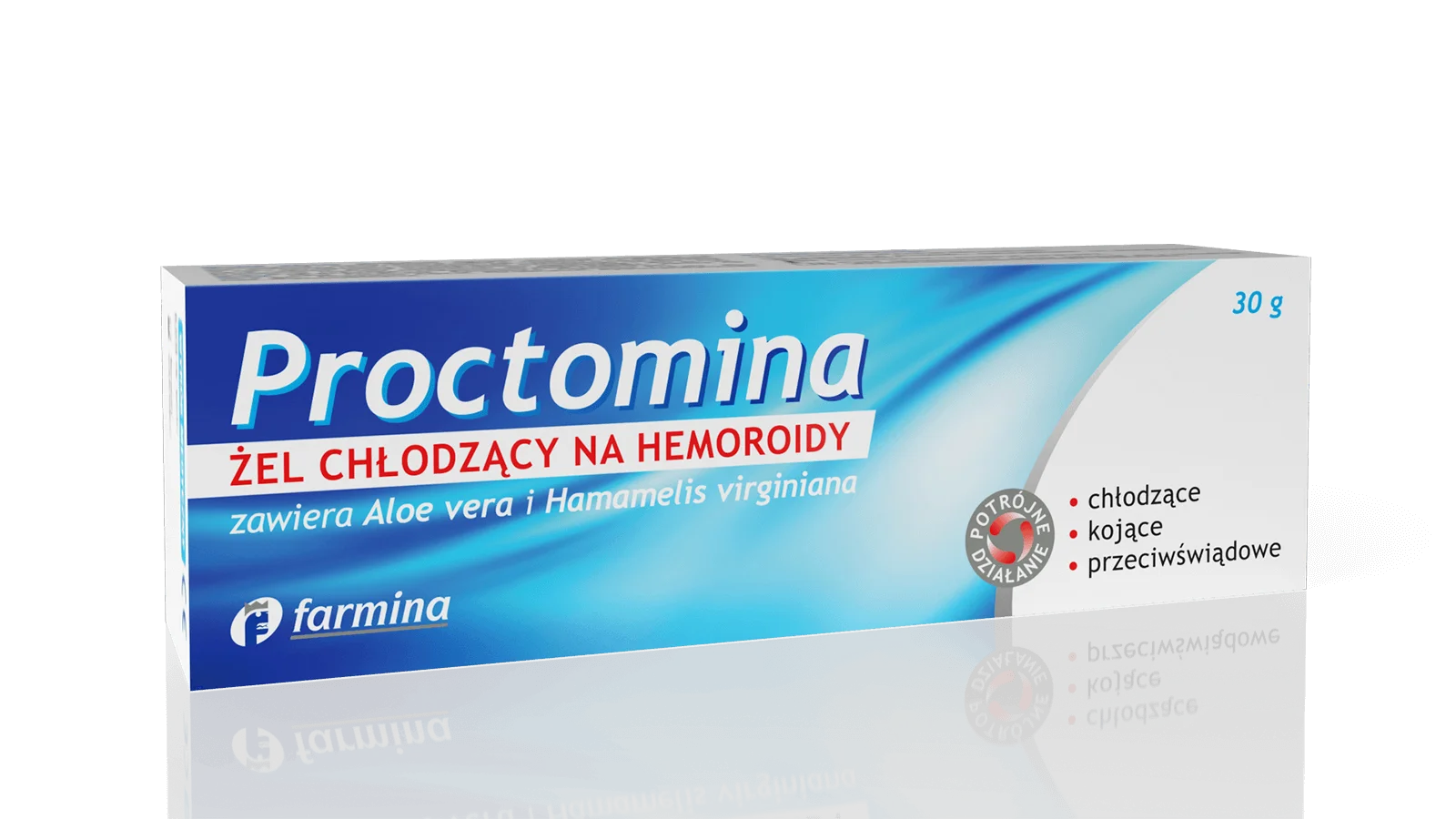 Proctomina, żel chłodzący na hemoroidy, 30 g