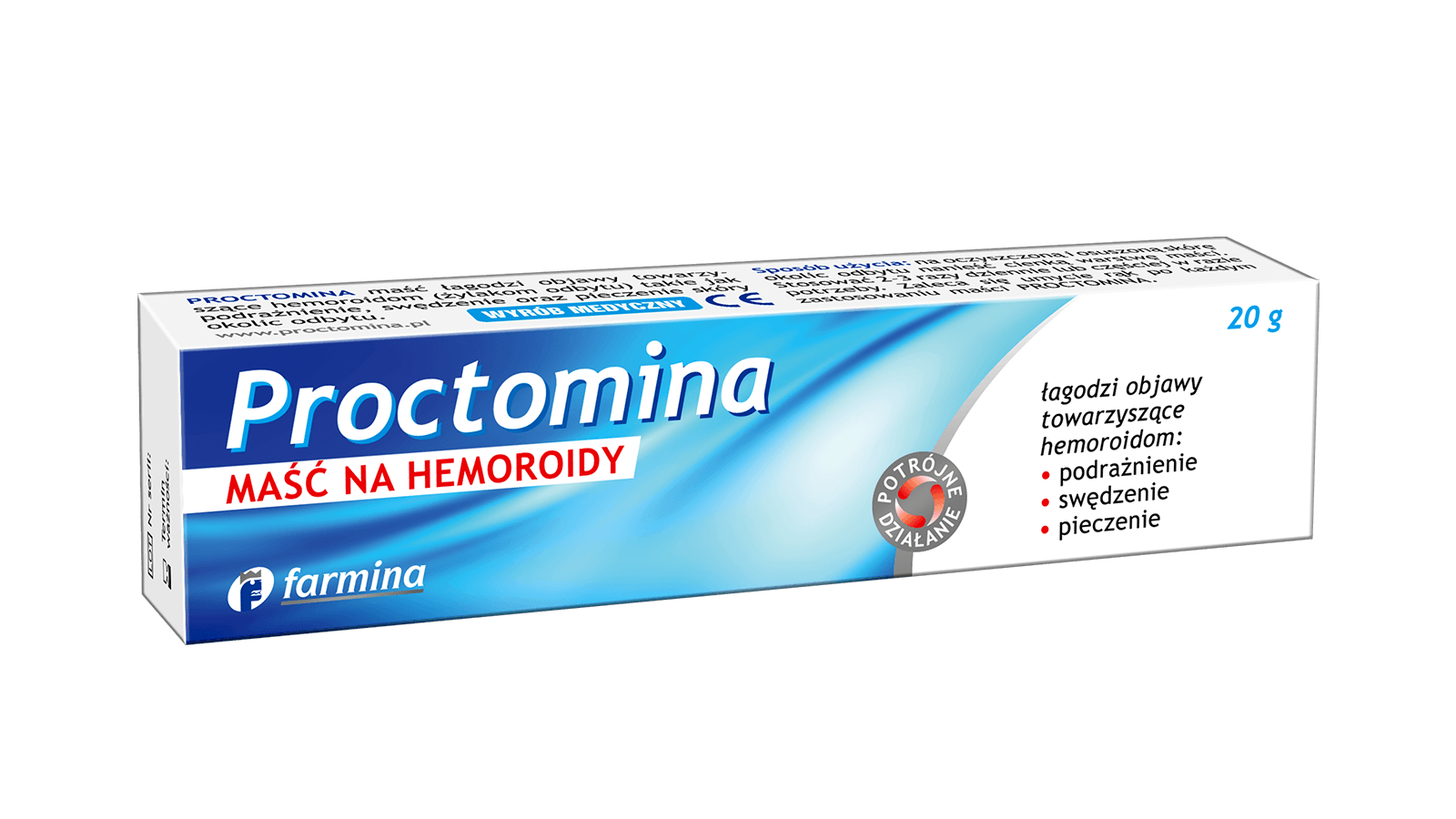 Proctomina , maść na hemoroidy, 20 g