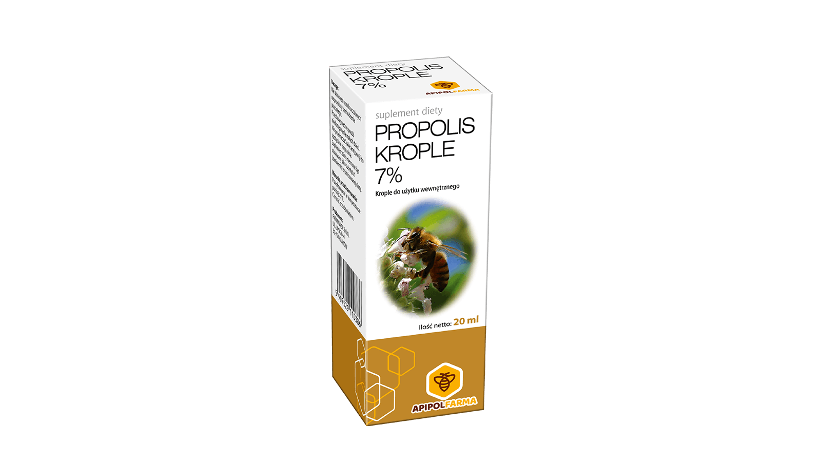 Propolis, krople doustne 7% ze składnikami wspierającymi odporność, 20 ml