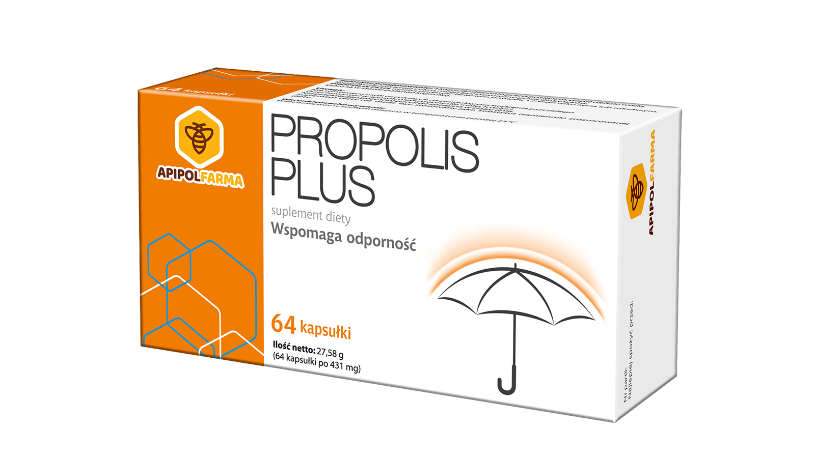 Propolis Plus, kapsułki ze składnikami wspierającymi odporność, 64 szt.