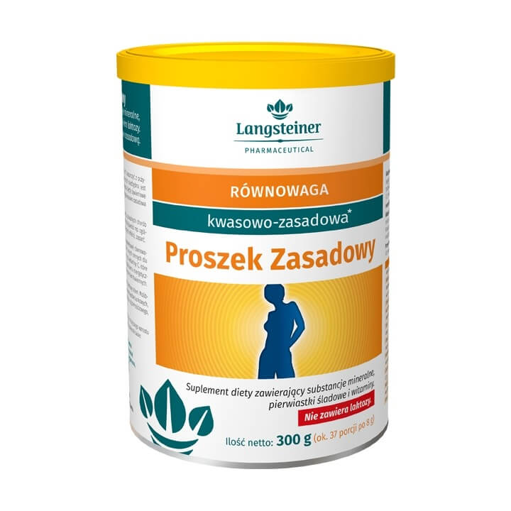 Proszek zasadowy ze skłanikami na odkwaszenie organizmu, 300 g