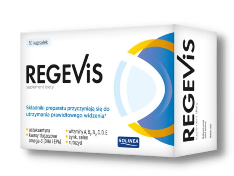 Regevis, tabletki ze składnikami utrzymującymi prawidłowe widzenie, 30 szt.