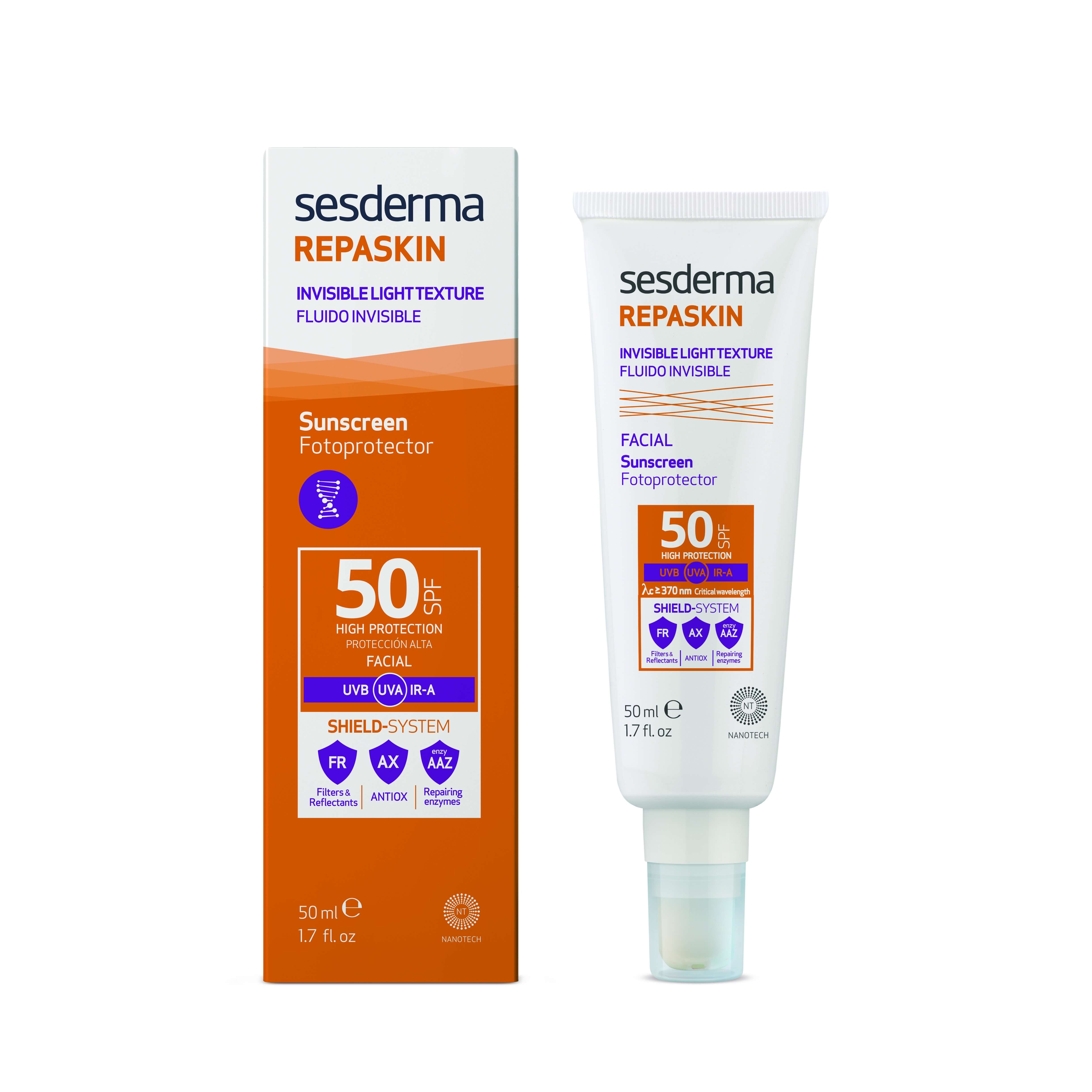 SESDERMA Repaskin Invisible Fotoprotektor , Krem, 50 ml
