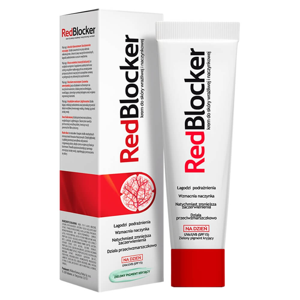RedBlocker, krem na dzień dla skóry naczynkowej, 50 ml