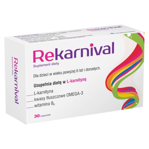 Rekarnival kapsułki twarde z l-karnityną i witaminą B6, 30 szt.