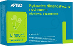 Rękawice diagnostyczne i ochronne nitrylowe i bezpudrowe rozmiar L, 100 szt.