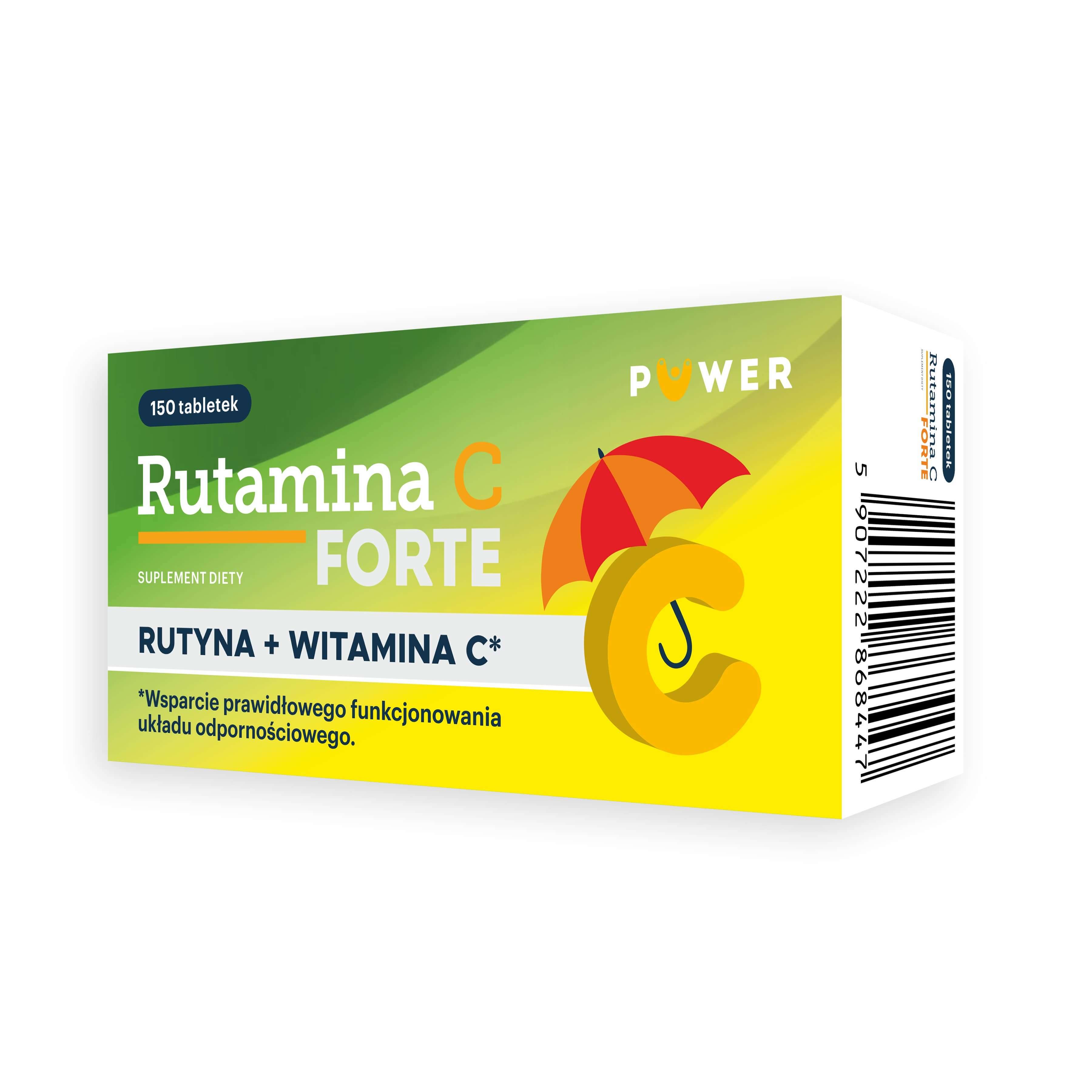 Rutamina C Forte , tabletki ze składnikami wspierającymi odporność, 150 szt.