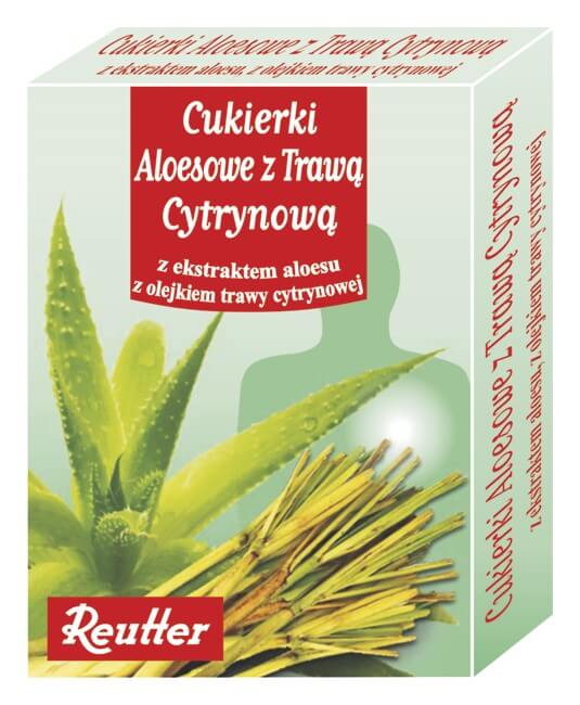 Cukierki Aloesowe z Trawą Cytrynową, ze składnikami wspomagającymi odporność, 50 g