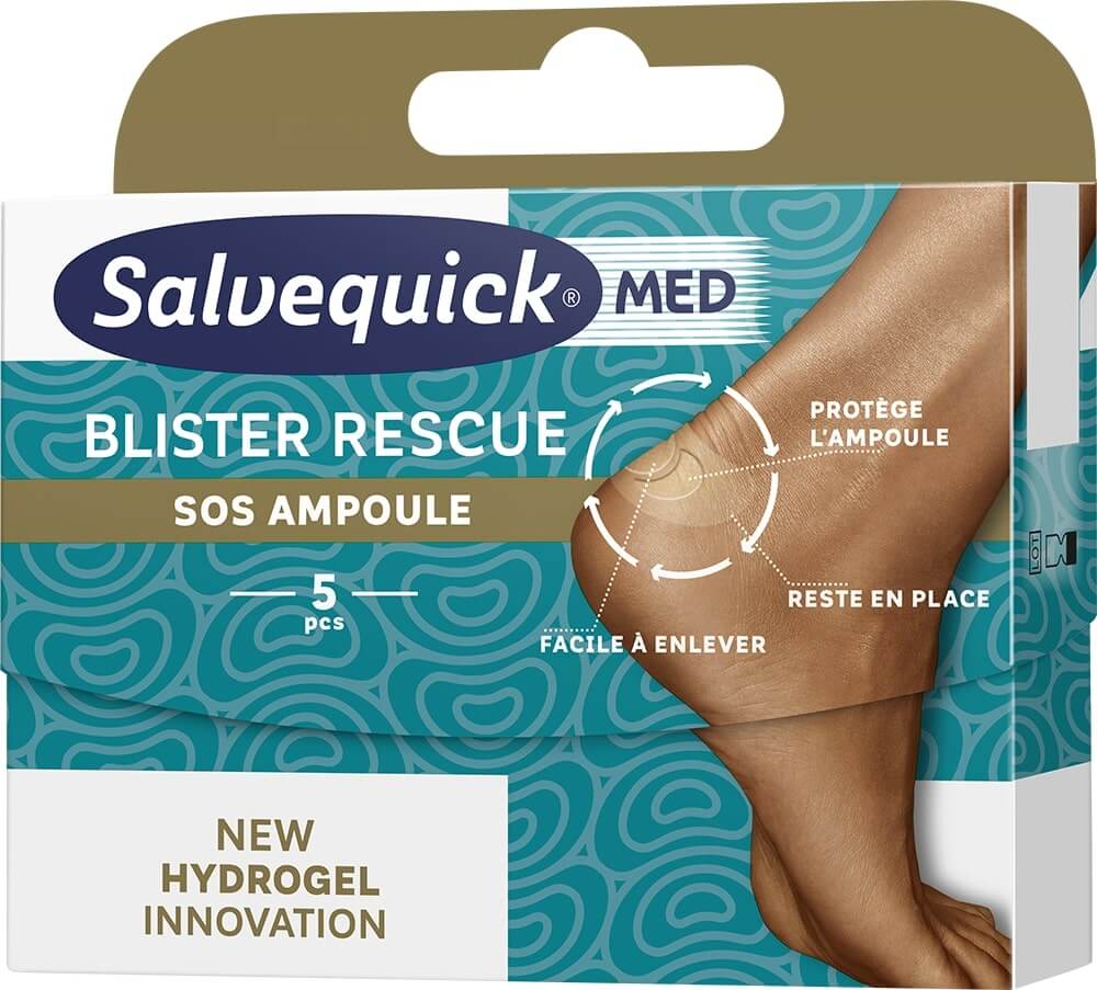 Salvequick Blister Rescue, hydrożelowe plastry do pięt, 5 szt.