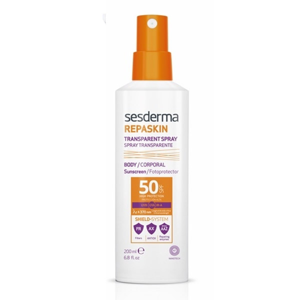 SESDERMA Repaskin, Transparent Spray spf50, 200 ml
