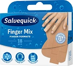 Salvequick Finger Mix 18 plastry wodoodporne różne wielkości, 18 szt.
