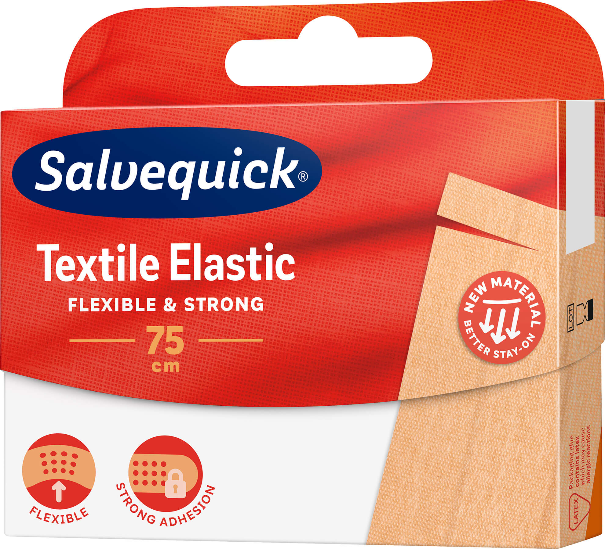 Salvequick Textile Elastic, plaster elastyczny do cięcia, 75 cm