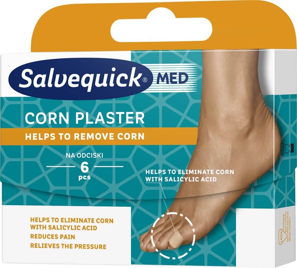 Salvequick na odciski, plastry, 6 szt.