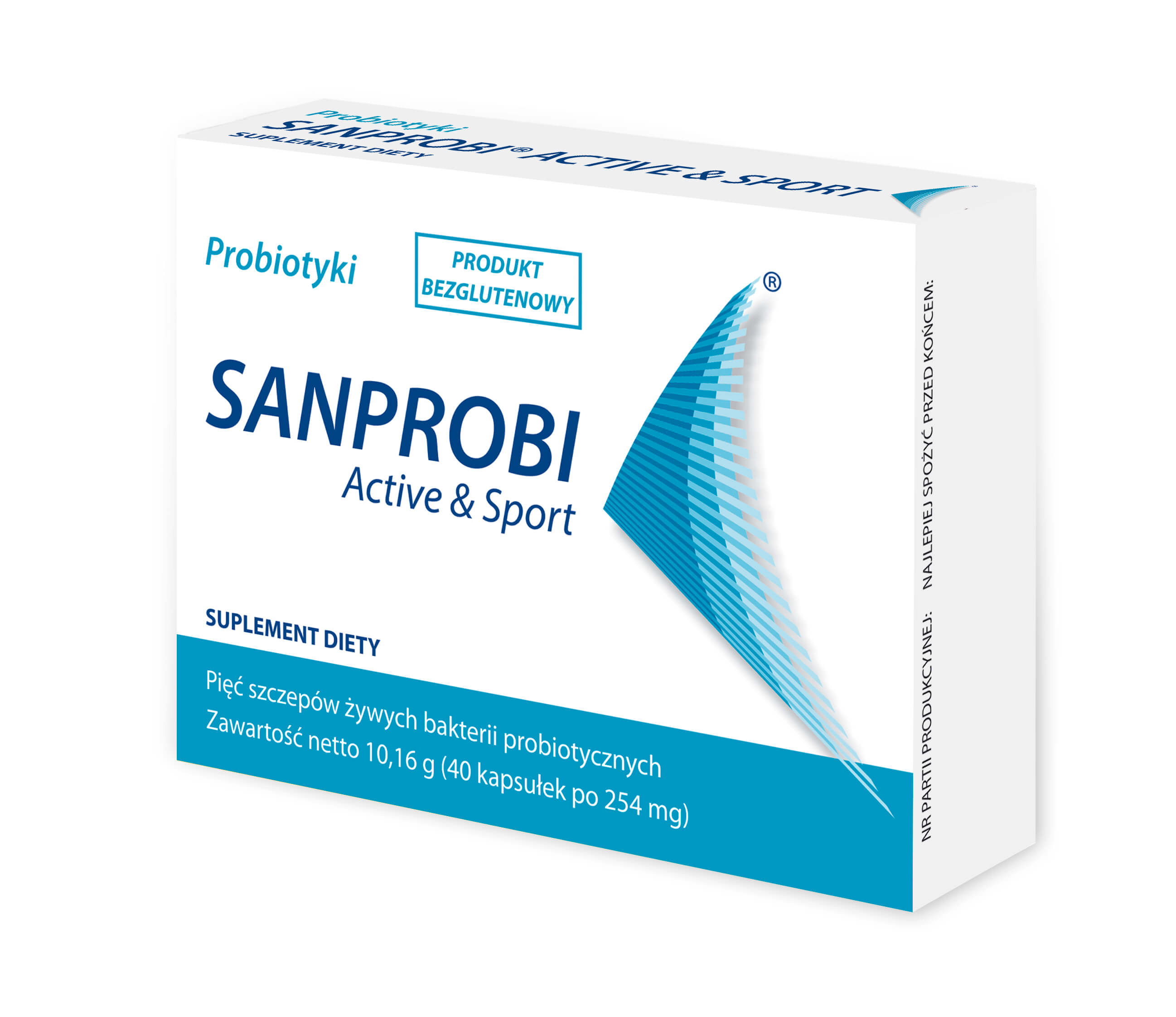 Sanprobi Active & Sport, probiotyk w formie kapsułek dla osób aktywnych fizycznie, 40 szt.