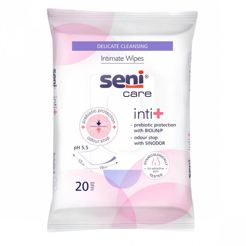 Seni Care INTI+, chusteczki do higieny intymnej, 20 szt.