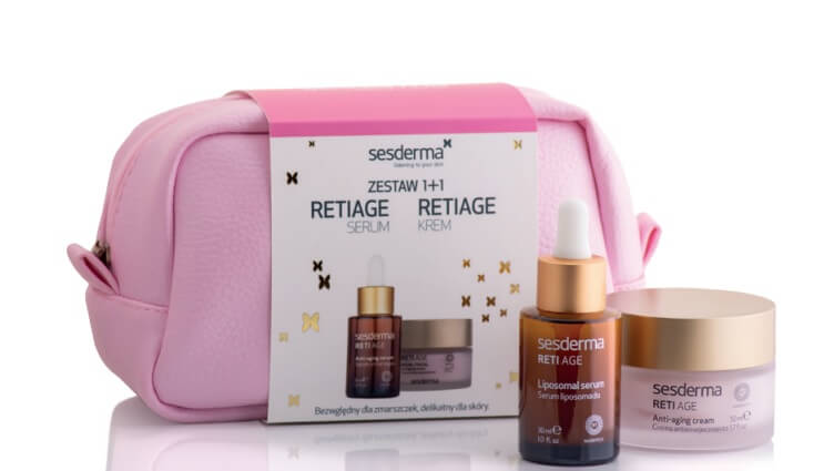 SESDERMA ZESTAW 1+1, zestaw: RETIAGE krem do twarzy – 50 ml + RETIAGE serum – 30 ml