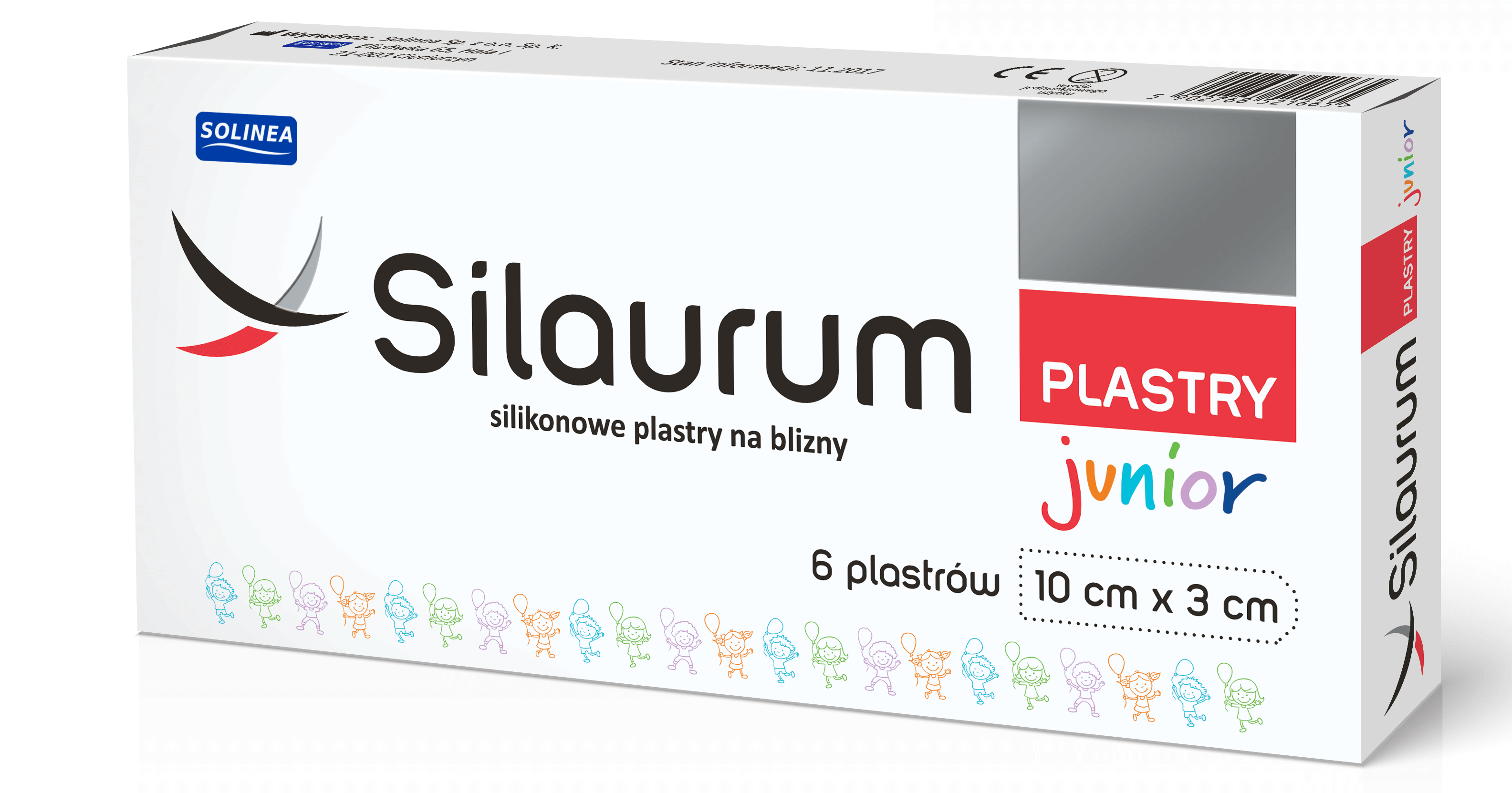 Silaurum Junior, silikonowe plastry na blizny dla dzieci, 6 szt.