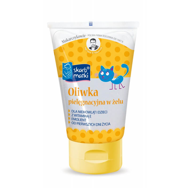 Skarb Matki Oliwka, pielęgnacyjna oliwka w żelu z witaminą E dla dzieci i niemowląt, 125 ml