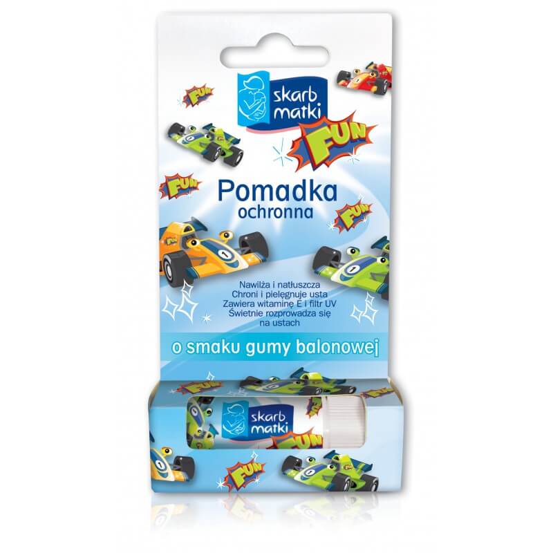 Skarb Matki Pomadka ochronna do ust o smaku gumy balonowej dla dzieci, 6,5 g