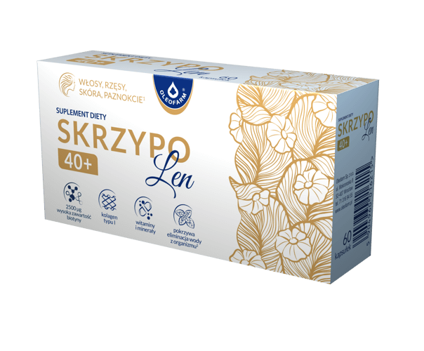 Skrzypolen 40+, kapsułki z biotyną na włosy, skórę i paznokcie, 60 szt.