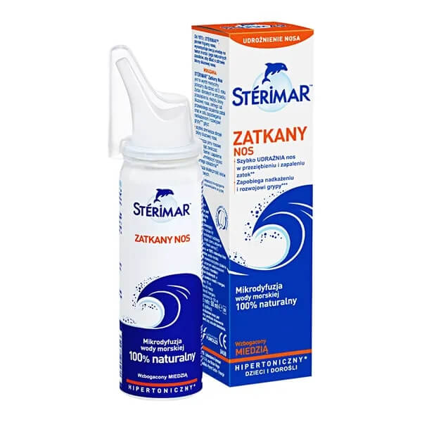 Sterimar Zatkany Nos, roztwór hipertoniczny wody morskiej z miedzią, 50 ml