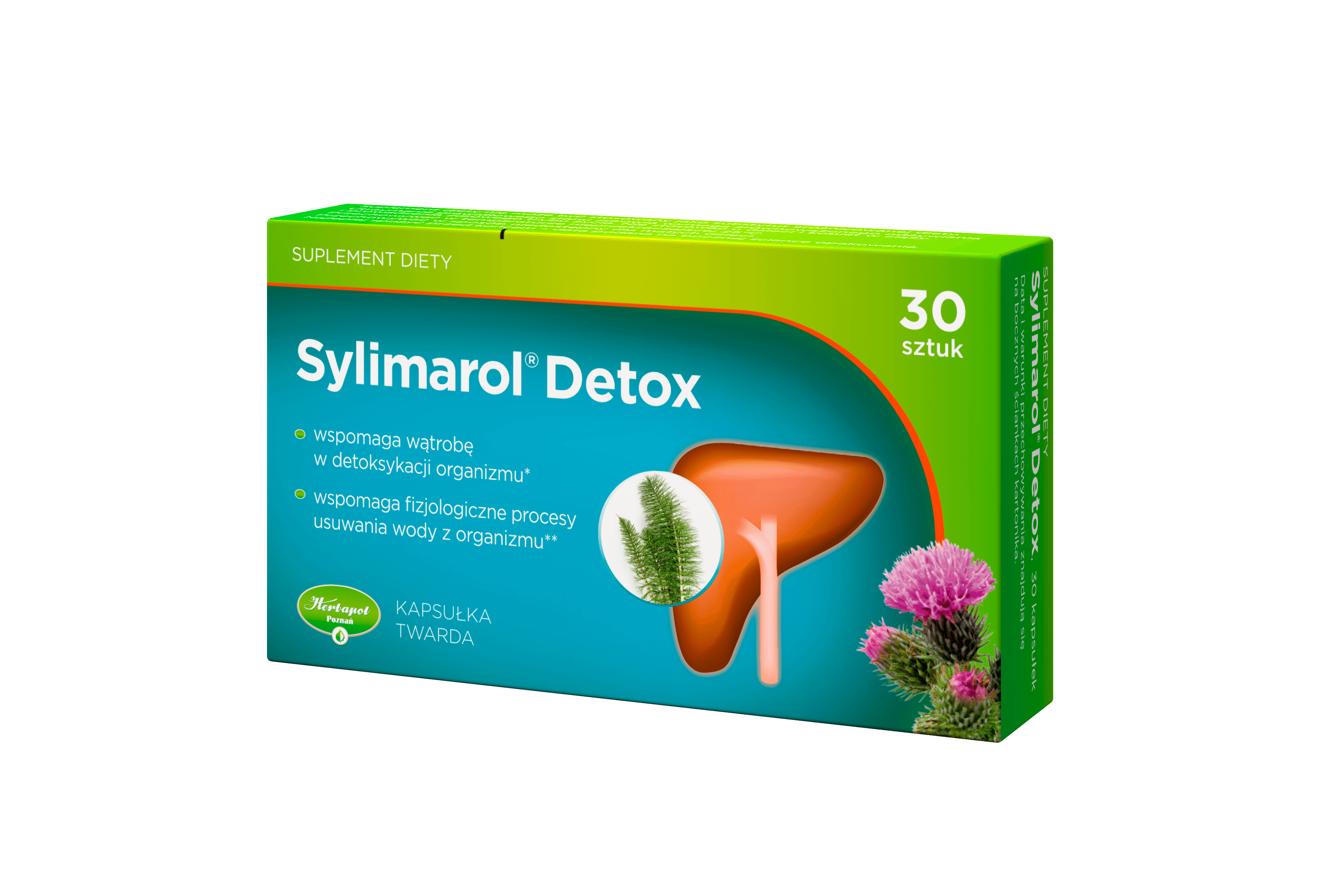 Sylimarol Detox, kapsułki ze składnikami wspomagającymi wątrobę w detoksykacji organizmu, 30 szt.