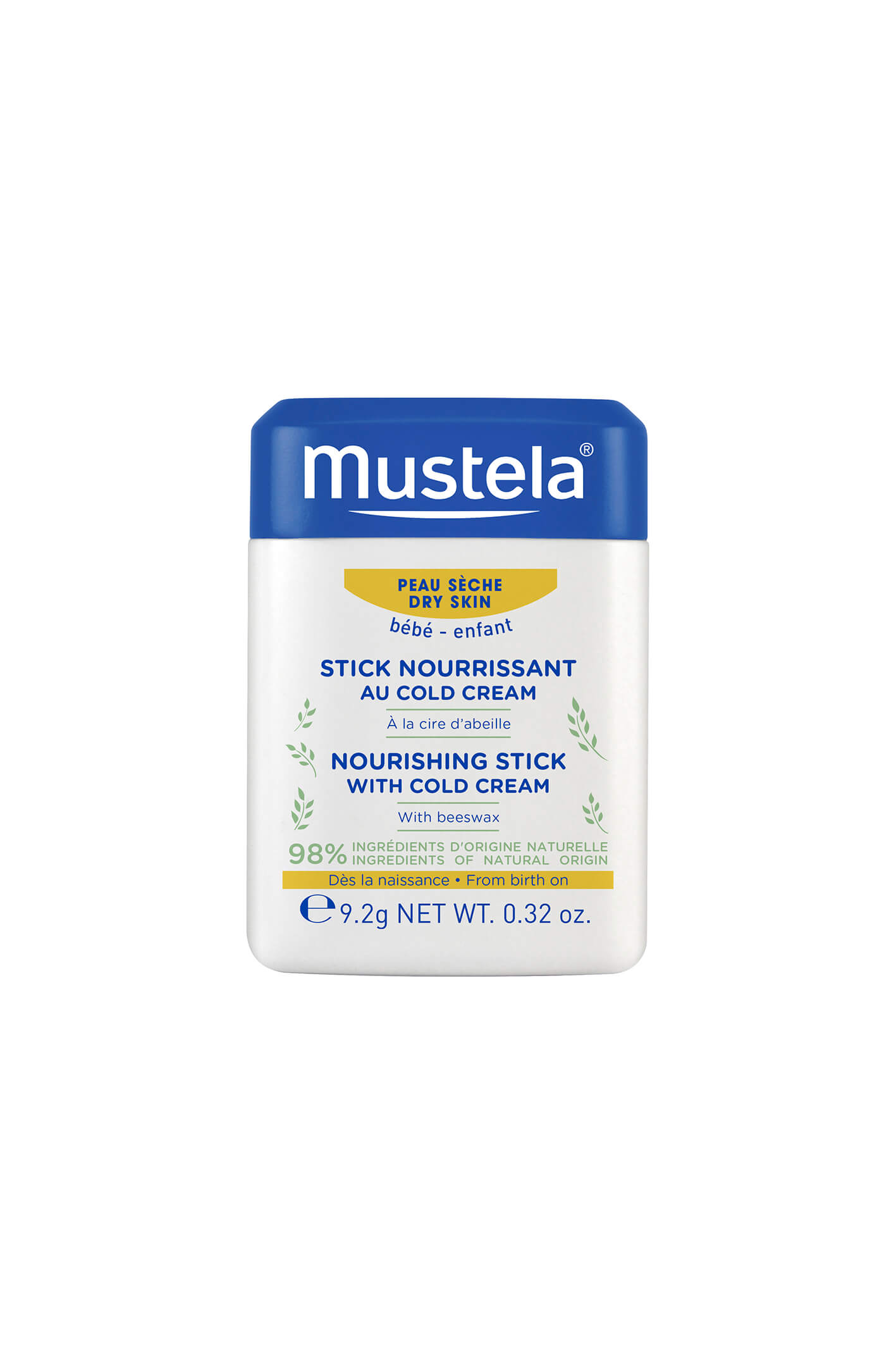 Mustela Bebe – Enfant sztyft ochronny od 1. dnia życia z Cold Cream, 9,2 g
