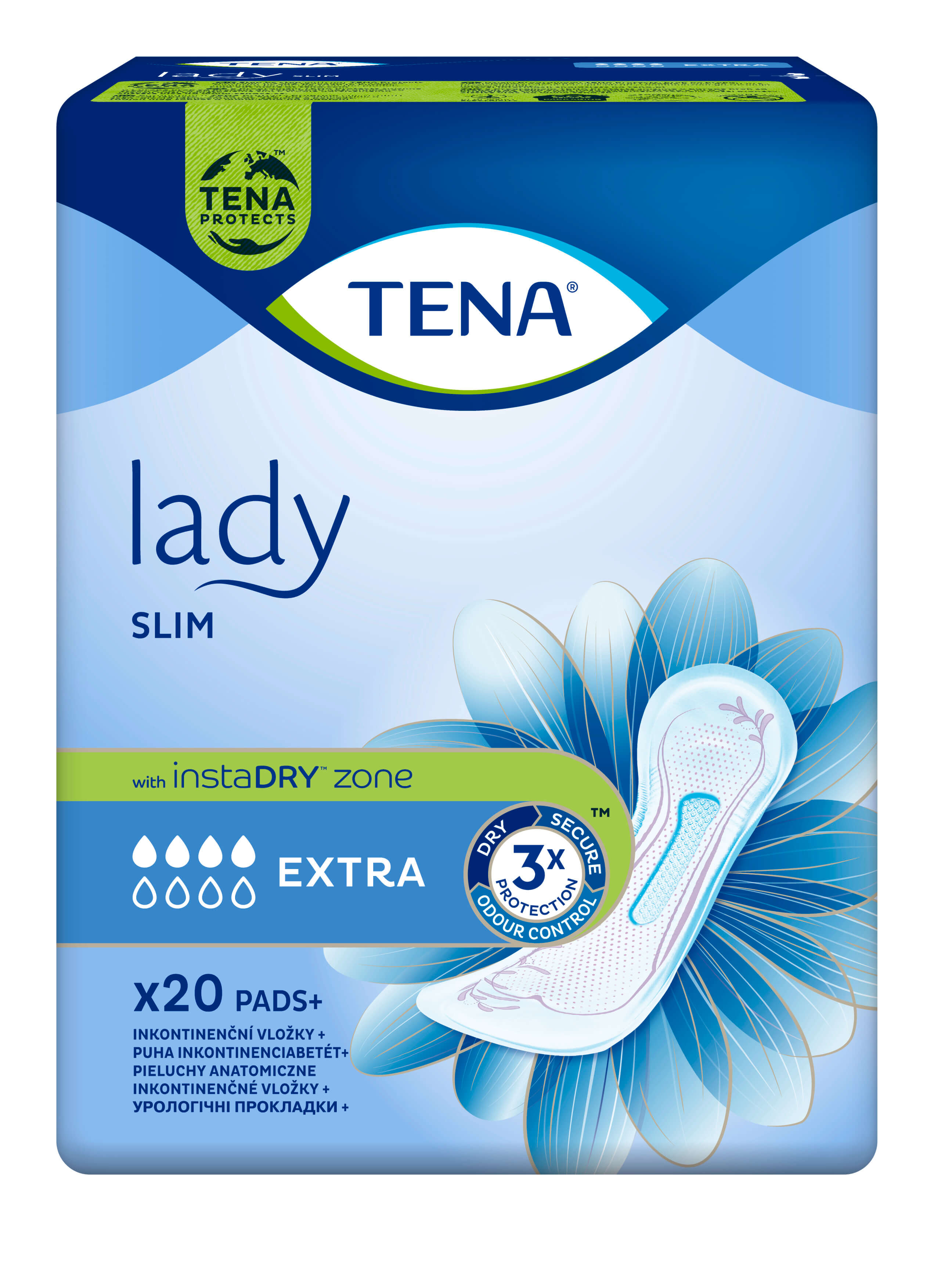 Tena Lady Slim Extra, wkładki anatomiczne, 20 szt.