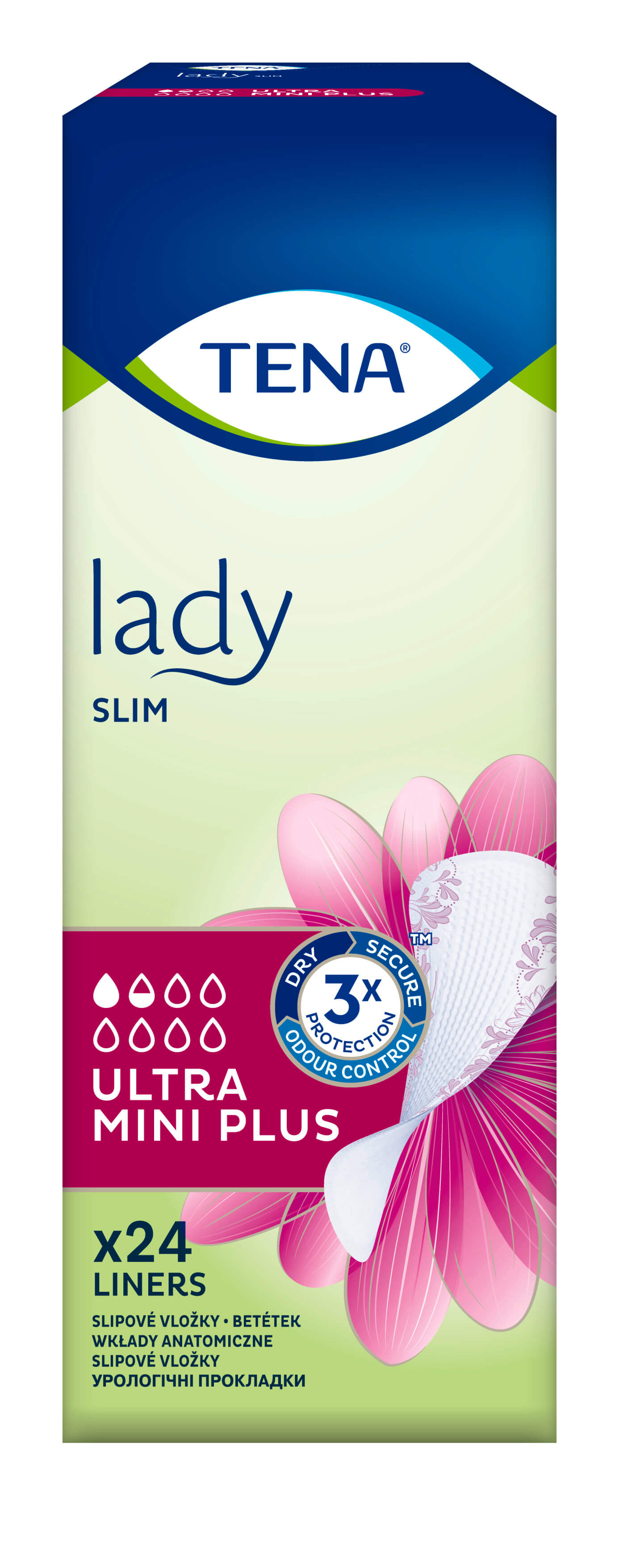 Tena Lady Slim Ultra Mini Plus, wkładki anatomiczne, 24 szt.