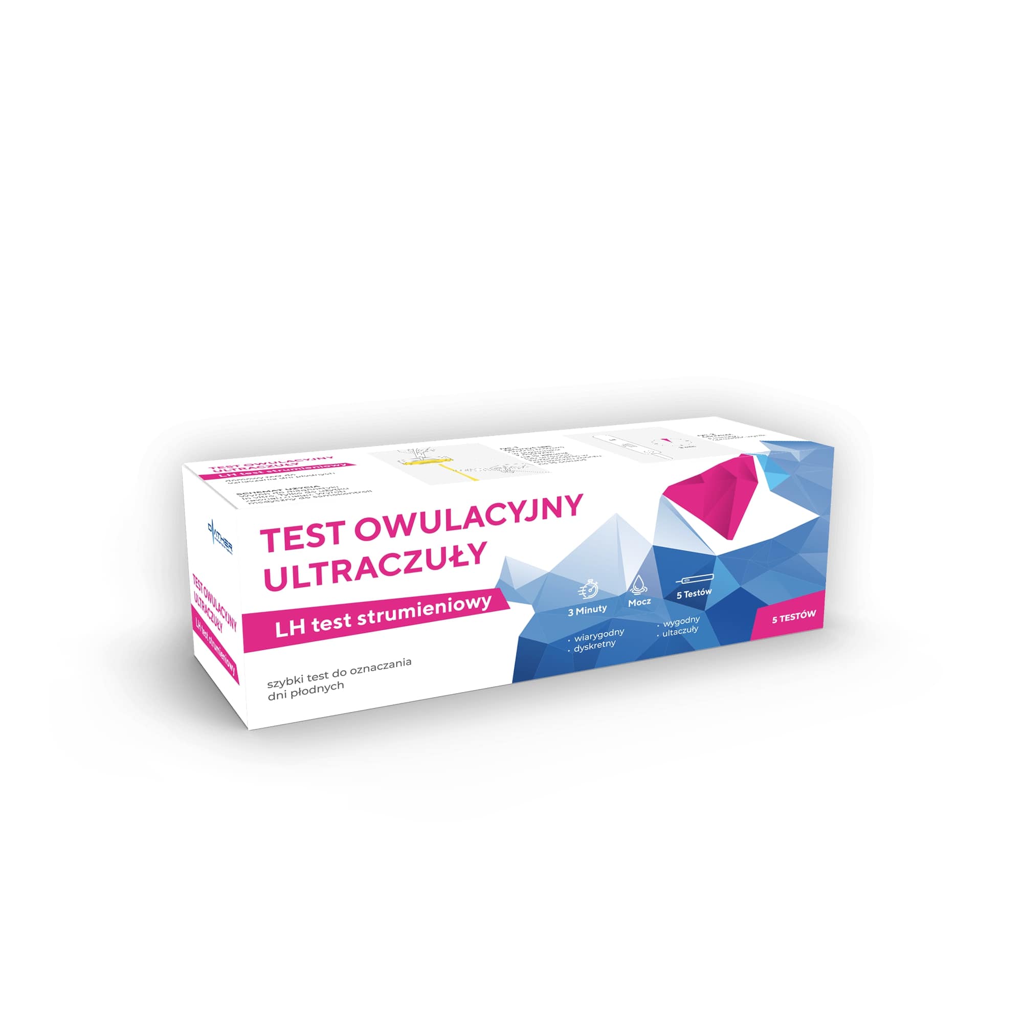 Test Owulacyjny , domowy ultraczuły strumieniowy LH, 5 szt.