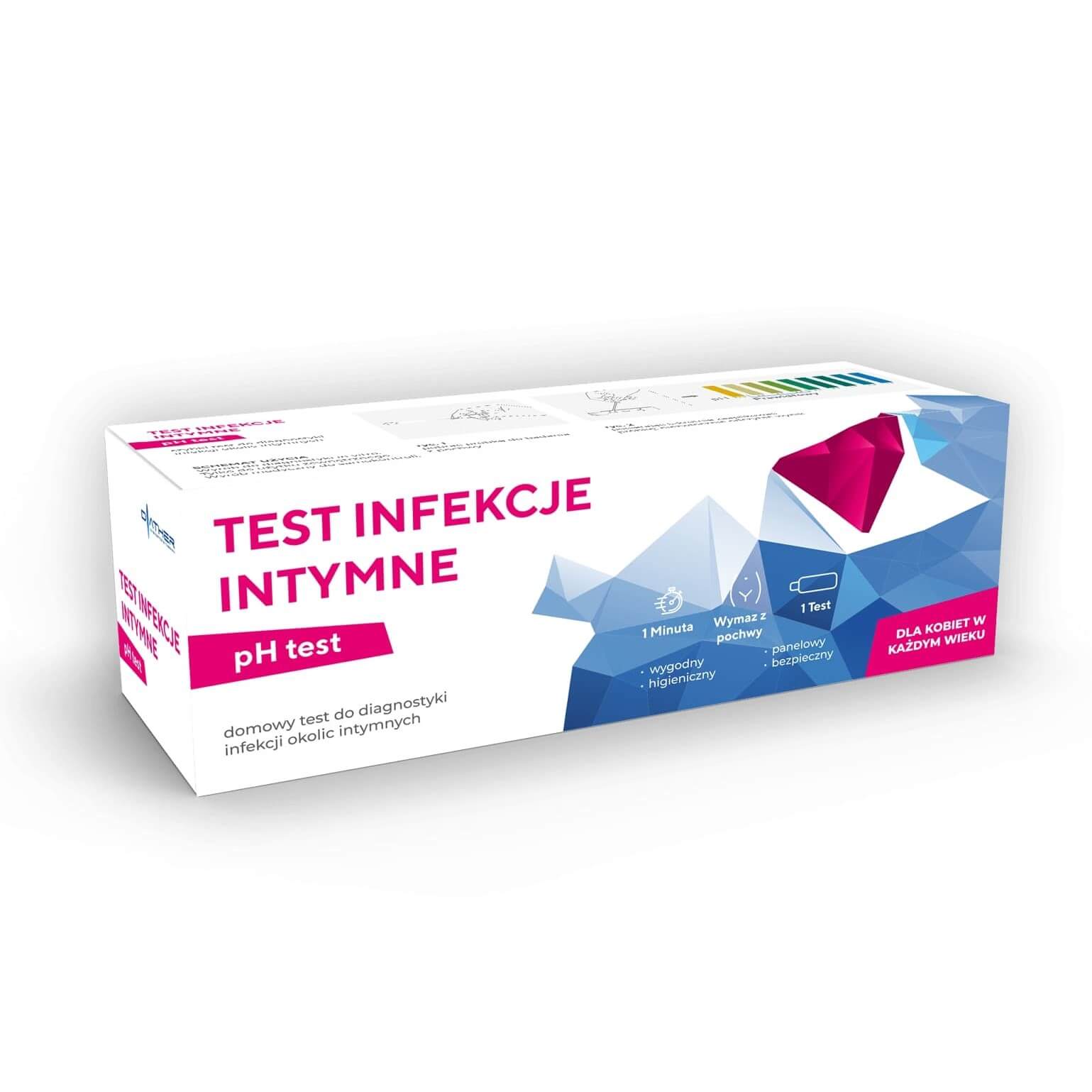 Test Infekcje Intymne domowy pH, 1 szt.