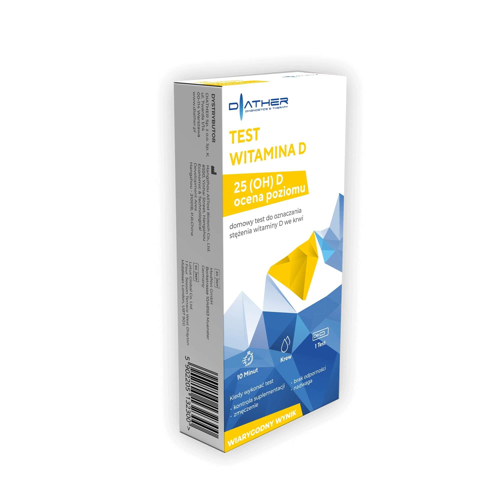 Test Witamina D domowy kasetkowy, 1 szt.