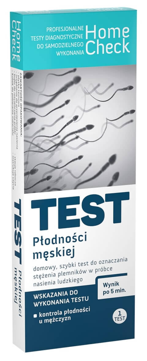 Home Check TEST Płodności męskiej domowy, do oznaczenia stężenia plemników, 1 szt.