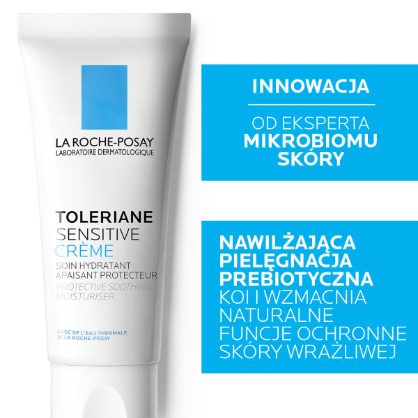 La Roche Toleriane Sensitive , krem prebiotyczny nawilżający do cery wrażliwej, 40 ml
