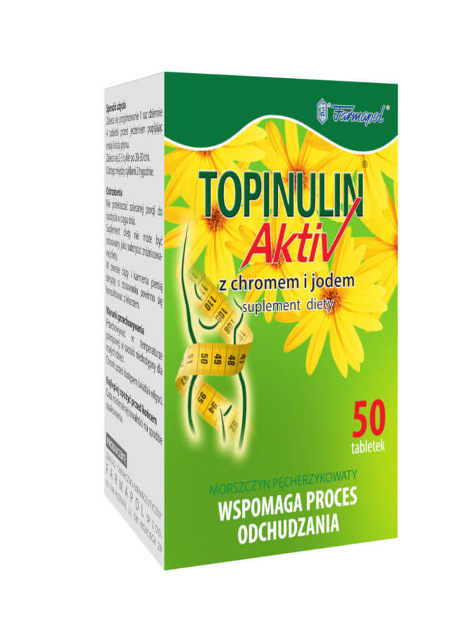 Topinulin Aktiv, tabletki ze składnikami regulującymi pracę jelit, 50 szt.