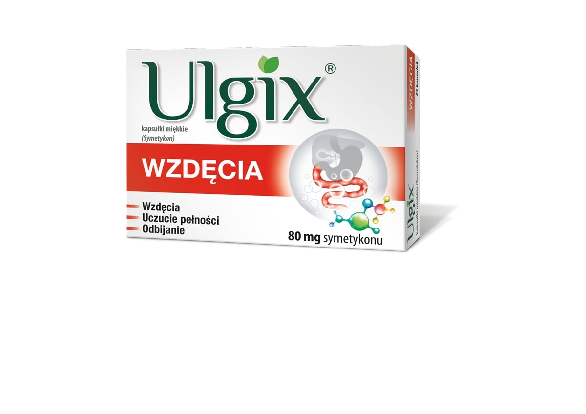 Ulgix wzdęcia, 80 mg 25 kapsułek