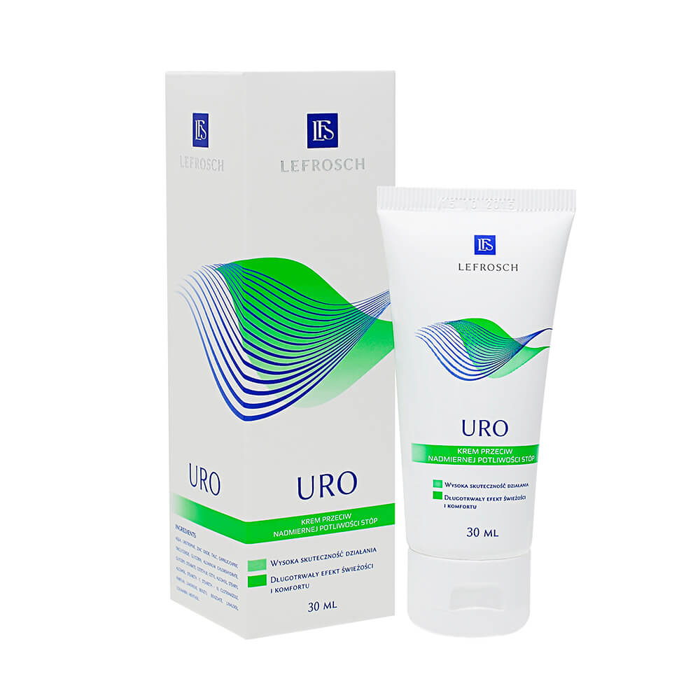 URO, krem zapobiegający nadmiernej potliwości stóp, 30 ml