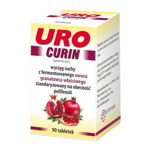 Urocurin , tabletki ze składnikami wspomagającymi w prostacie, 90 szt.