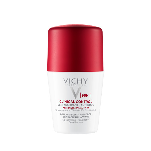Vichy CLINICAL CONTROL 96H, antybakteryjny dezodorant w kulce do skóry wrażliwej, 50 ml