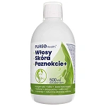 PUREO Health Kolagen Włosy, Skóra, Paznokcie + płyn ze składnikami wzmacniającymi włosy, skórę i paznokcie, 500 ml