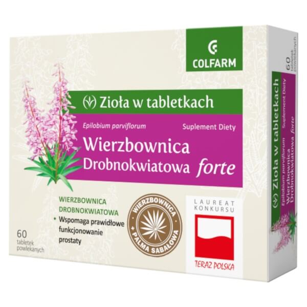 Wierzbownica Forte, tabletki powlekane z wyciągiem roślinnym wspomagającym prostatę, 60 szt.
