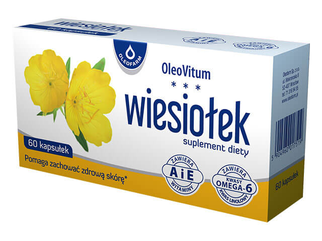 Wiesiołek, kapsułki ze składnikami wspierającymi zdrowy wygląd skóry, 60 szt.