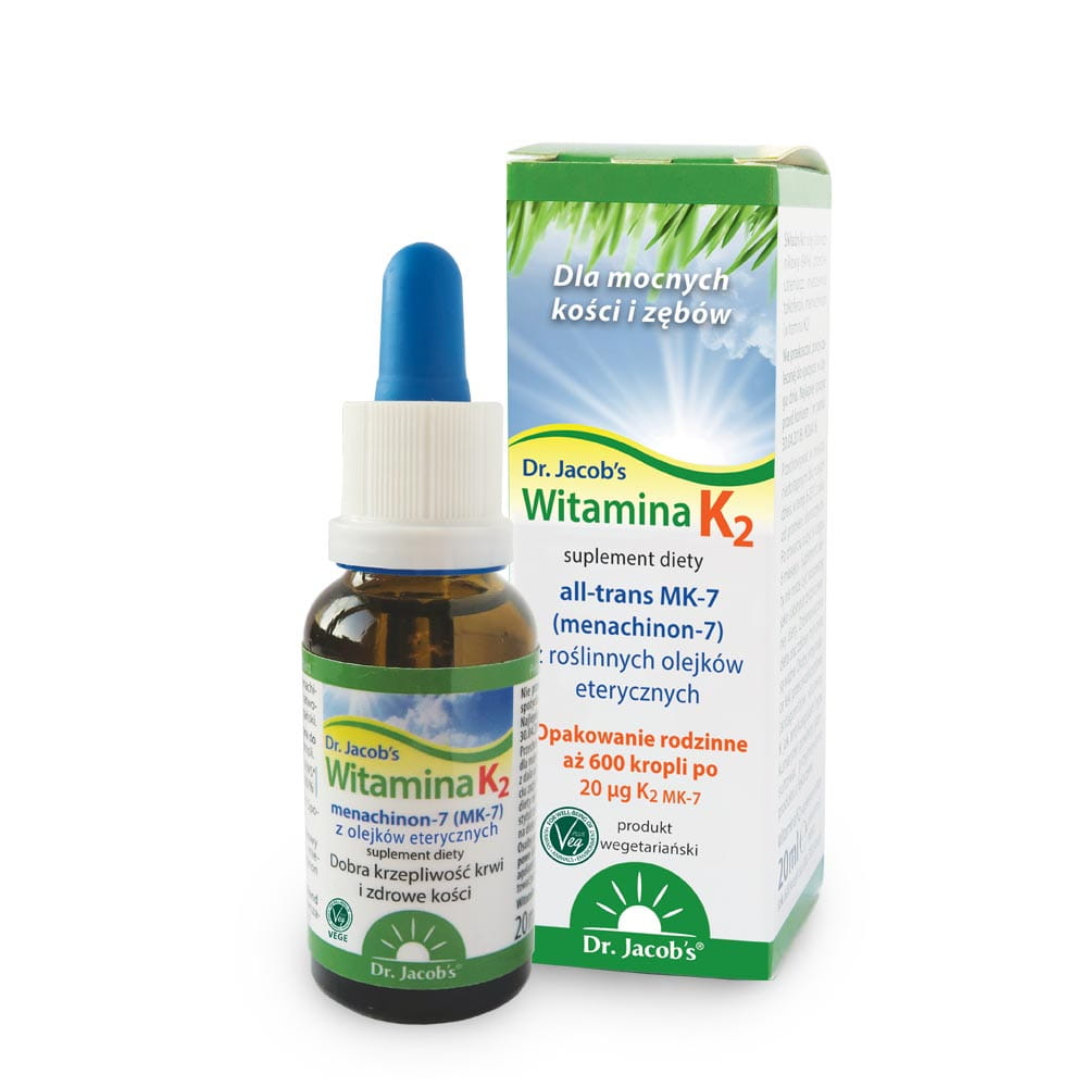 Dr. Jacob’s  Witamina K2, krople w butelce, 20 ml