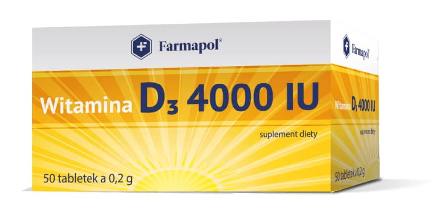 Witamina D3 4000 IU tabletki z witaminą D3, 50 szt.